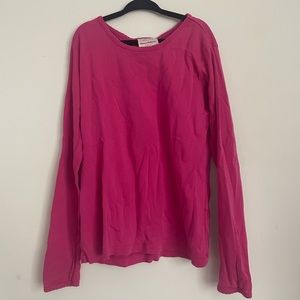 Pink casual kids long sleeve shirt.